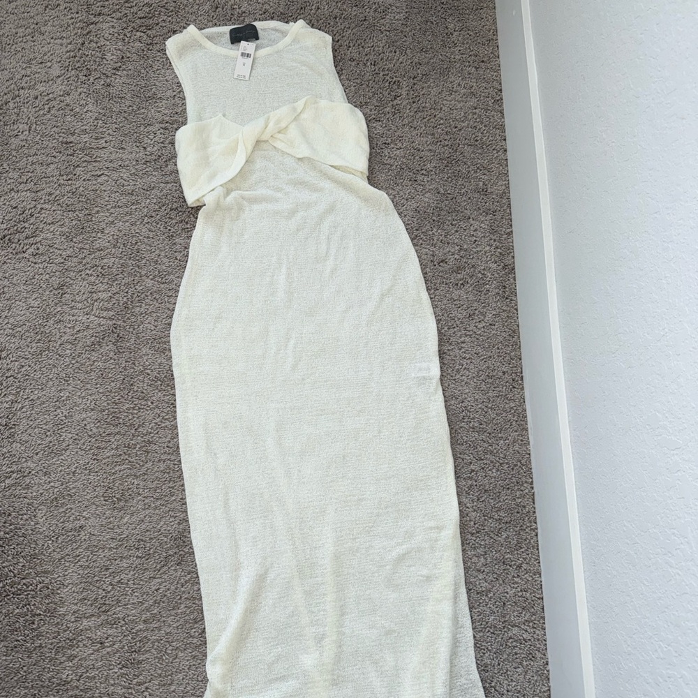 Sunday in Brooklyn Cream Strapless Dress
